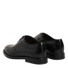 Black Calf Leather Lace Up Dress Derby Shoes - Image 5