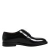 Black Calf Leather Lace Up Dress Derby Shoes - Image 7