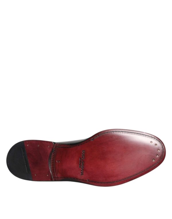 Black Calf Leather Lace Up Dress Derby Shoes - Image 8