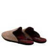 Beige Capra Suede Slides Flat Slipper Shoes - Image 5