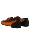 Orange Sequin Embellished Men Loafers Shoes - Image 5
