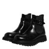 Black Belted DG Logo Men Chelsea Boots Shoes - Image 4