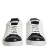 White Black Leather Portofino Sneaker Shoes - Image 2