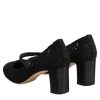 Black Mary Jane Taormina Lace Pumps Shoes - Image 5
