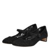 Black Vally Taormina Floral Lace Pumps Shoes - Image 4