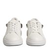 White Rhinestone Embellished Sneakers Shoes - Image 2