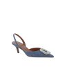 Camelia Sling 60 Printed Denim Pumps - Image 2