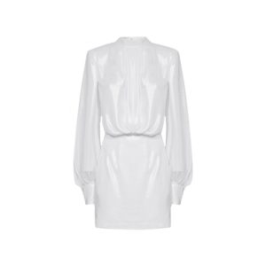 Abelia Laminated Mini Dress