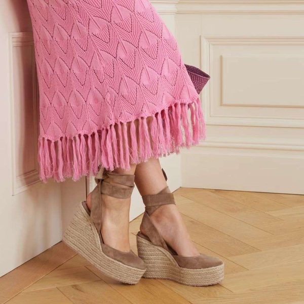 Suede Wedge Espadrilles - Image 4