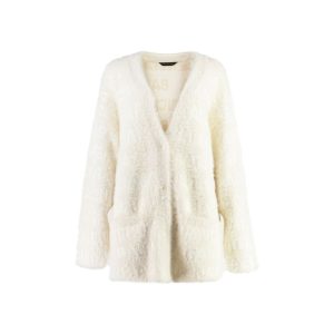 Wool Blend Jacquard Cardigan