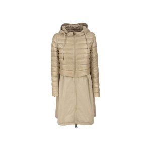 Taffeta hem padded coat