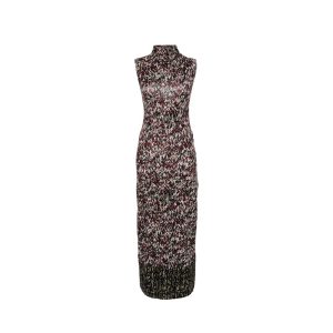 Knit-Print Long Dress