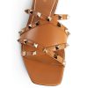 Rockstud Leather Flat Sandals - Image 4