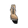 Leather Crystal Sandals - Image 3