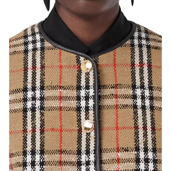 Vintage Check Motif Jacket - Image 4