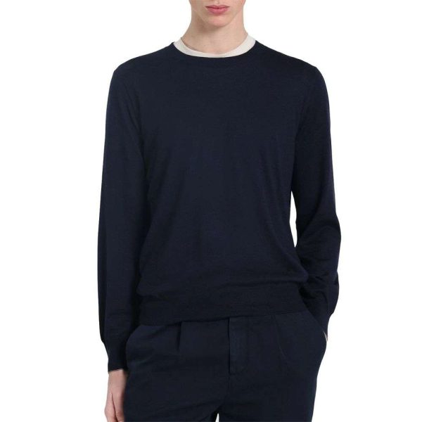 Blue Cashmere Men Sweater - Image 3