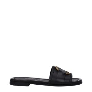 Black Leather Slipper