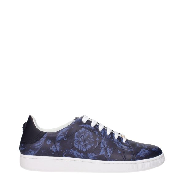 Blue Leather Sneakers