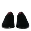 Black Velvet Loafers Formal Men Dress Shoes - Image 2
