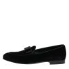 Black Velvet Loafers Formal Men Dress Shoes - Image 6