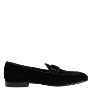 Black Velvet Loafers Formal Men Dress Shoes