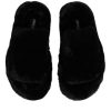 Black Faux Fur Flats Men Sandals Shoes - Image 3