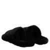 Black Faux Fur Flats Men Sandals Shoes - Image 5
