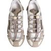 White Beige Leather Low Top NS1 Sneakers Shoes - Image 3