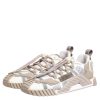 White Beige Leather Low Top NS1 Sneakers Shoes - Image 4
