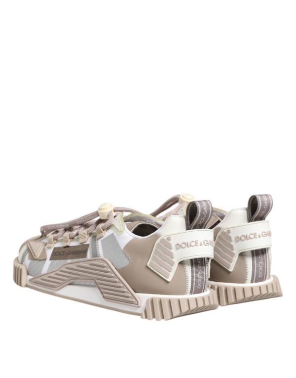 White Beige Leather Low Top NS1 Sneakers Shoes - Image 5