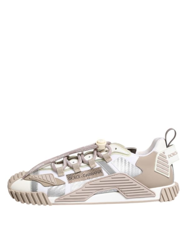 White Beige Leather Low Top NS1 Sneakers Shoes - Image 6