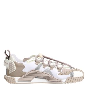 White Beige Leather Low Top NS1 Sneakers Shoes