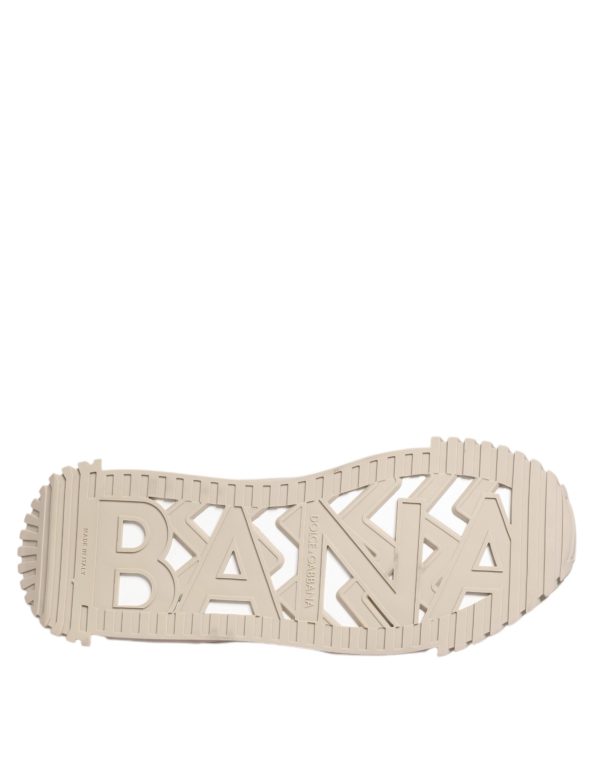 White Beige Leather Low Top NS1 Sneakers Shoes - Image 8