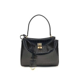 Rodeo Shoulder Bag in crocodile-print leather
