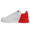 White Red Portofino Low Top Sneakers Shoes - Image 2