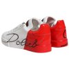 White Red Portofino Low Top Sneakers Shoes - Image 3