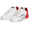 White Red Portofino Low Top Sneakers Shoes - Image 7