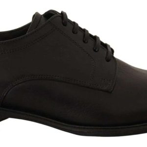 Black Lace Up Leather Men Formal Derby Shoes