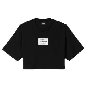 Black Cotton Tops & T-Shirt