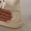 White Leather Lace Up Mens Boots - Image 8