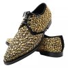 Black Gold Embellished Derby Shoes - Image 2