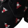 Black Floral Velvet Formal Dress - Image 8