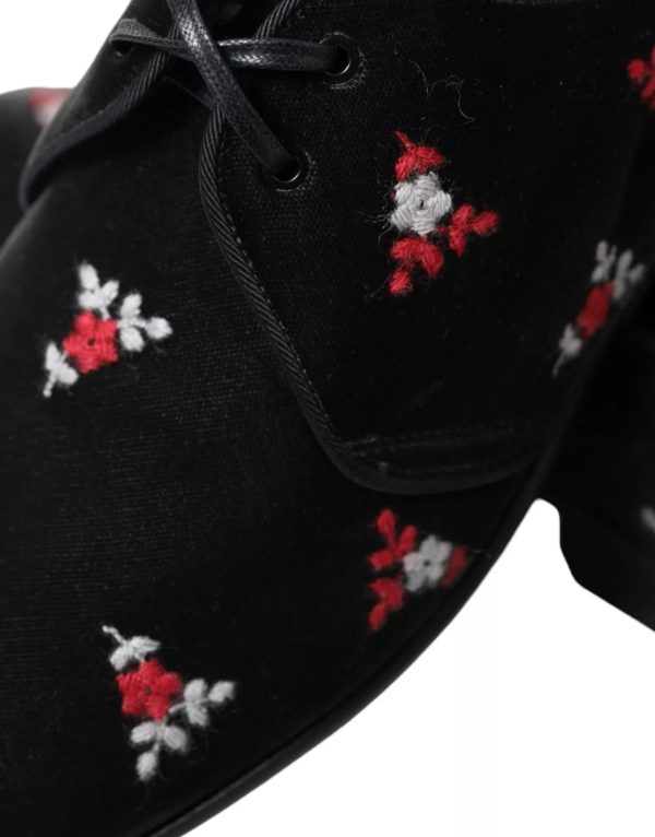 Black Floral Velvet Formal Dress - Image 8