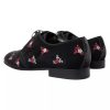 Black Floral Velvet Formal Dress - Image 5