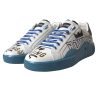 Blue White Printed Portofino Melt Sneakers - Image 3